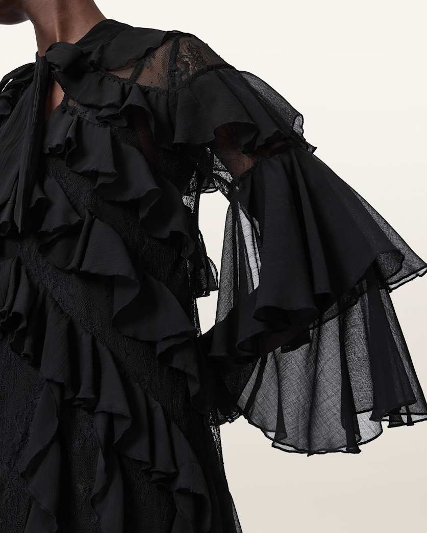 Ambi Lace Maxi Dress Black | ALLSAINTS Canada